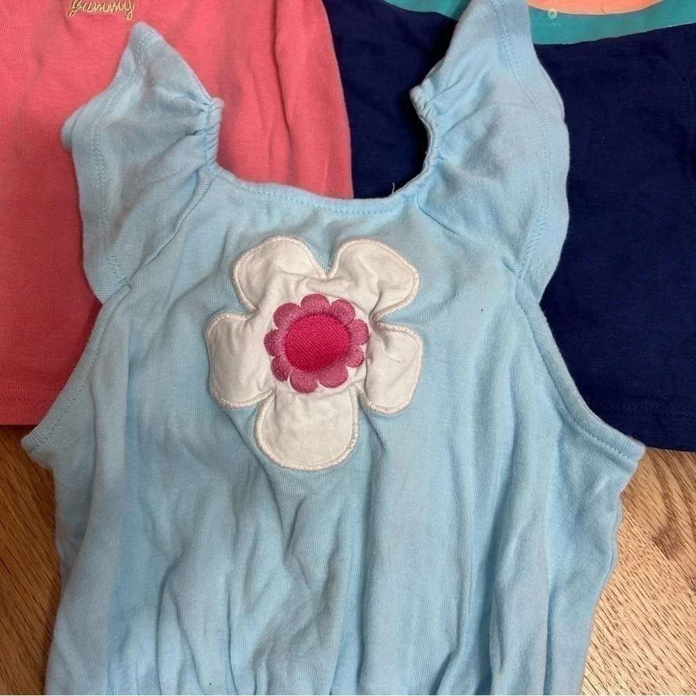4T Girls Tank Short Sleeve Shirt Bundle Lot Watermelon Carter’s Gymboree Apple